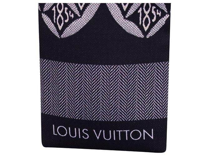 Bufanda estampada Louis Vuitton en algodón negro - vista 2