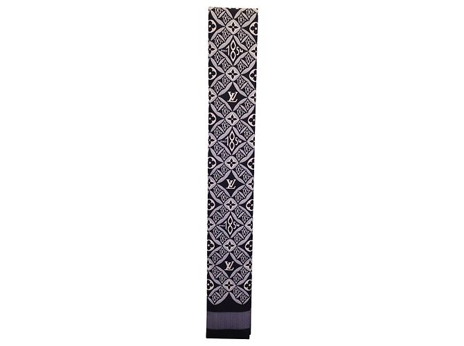Bufanda estampada Louis Vuitton en algodón negro - vista 3