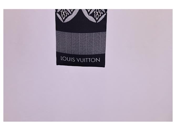 Bufanda estampada Louis Vuitton en algodón negro - vista 5