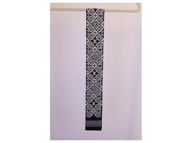 Bufanda estampada Louis Vuitton en algodón negro - vista 6