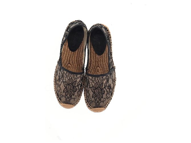 Dolce & Gabbana Espadrillas in pizzo Dolce & Gabanna in tela nera Nero - vista 11