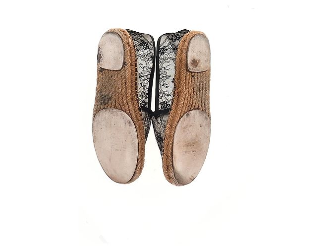 Dolce & Gabbana Espadrillas in pizzo Dolce & Gabanna in tela nera Nero - vista 12
