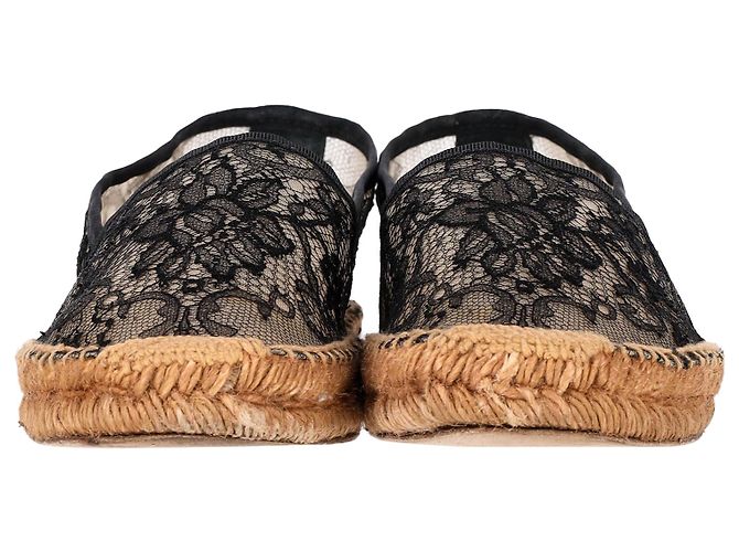 Dolce & Gabbana Espadrillas in pizzo Dolce & Gabanna in tela nera Nero - vista 2