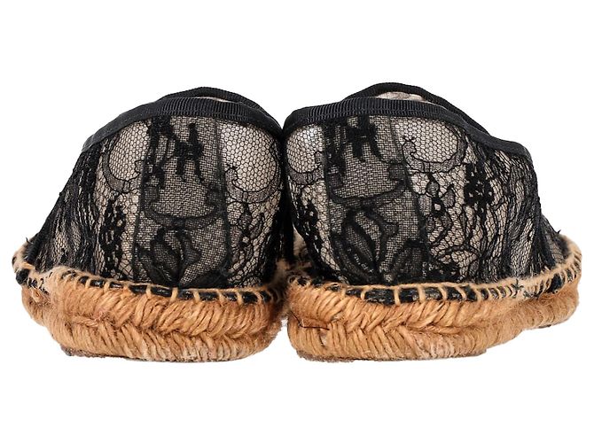 Dolce & Gabbana Espadrillas in pizzo Dolce & Gabanna in tela nera Nero - vista 4