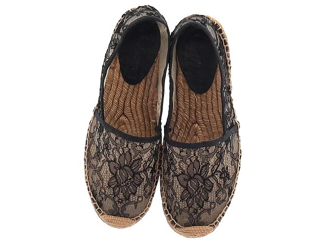 Dolce & Gabbana Espadrillas in pizzo Dolce & Gabanna in tela nera Nero - vista 5