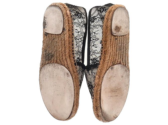 Dolce & Gabbana Espadrillas in pizzo Dolce & Gabanna in tela nera Nero - vista 6