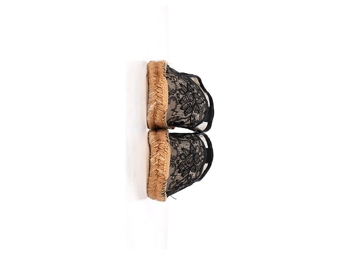 Dolce & Gabbana Espadrillas in pizzo Dolce & Gabanna in tela nera Nero - vista 8