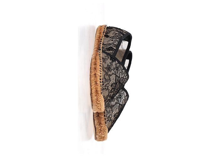 Dolce & Gabbana Espadrillas in pizzo Dolce & Gabanna in tela nera Nero - vista 9