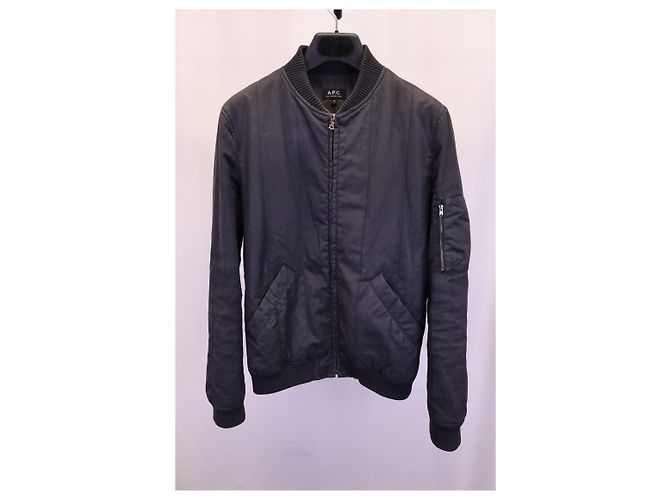 Apc EIN.P.C. Theo Bomberjacke aus schwarzem Nylon-Canvas - Ansicht 5