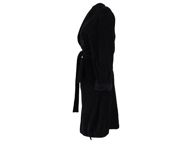 Accappatoio con collo sciallato Tom Ford in cotone nero - vista 2
