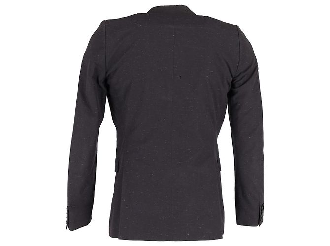 Dries Van Noten Single-Breasted Blazer in Black Wool - view 3