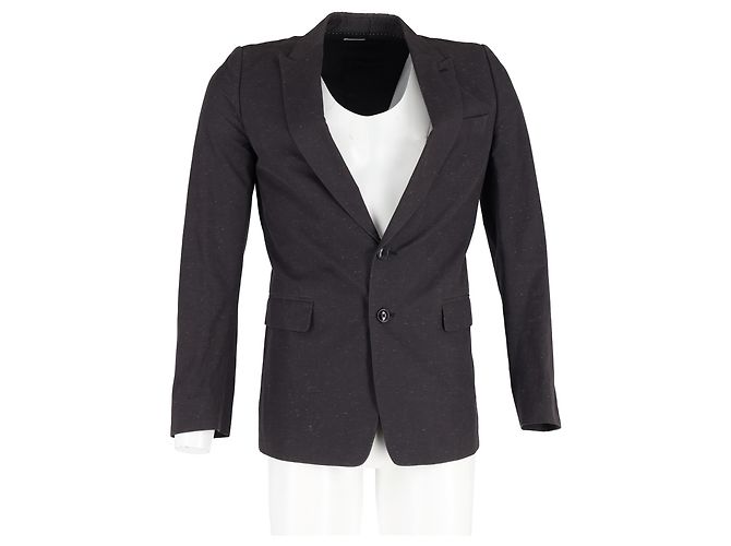Dries Van Noten Single-Breasted Blazer in Black Wool - view 4