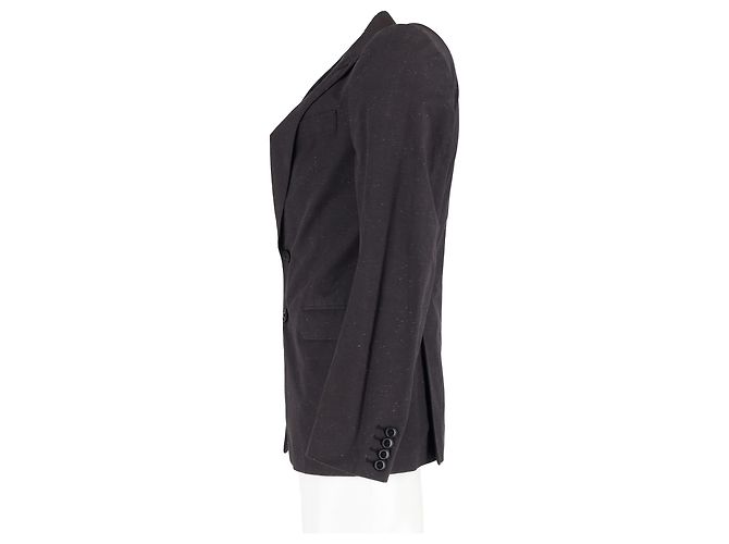 Dries Van Noten Single-Breasted Blazer in Black Wool - view 5