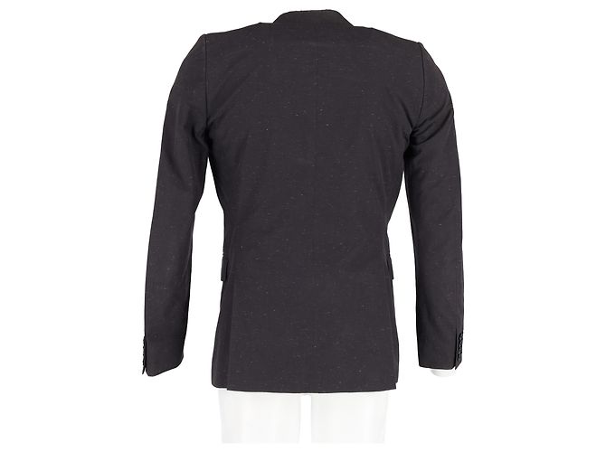 Dries Van Noten Single-Breasted Blazer in Black Wool - view 6
