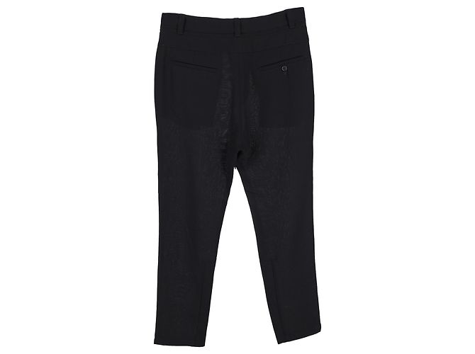 Ann Demeulemeester Pantalones rectos de lana negra Negro - vista 2