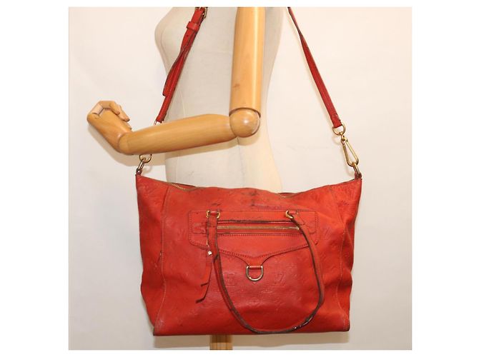 Borsa Empreinte Lumineuse PM con monogramma LOUIS VUITTON 2modo Orian M40552 Auth ep3965 Arancione - vista 28
