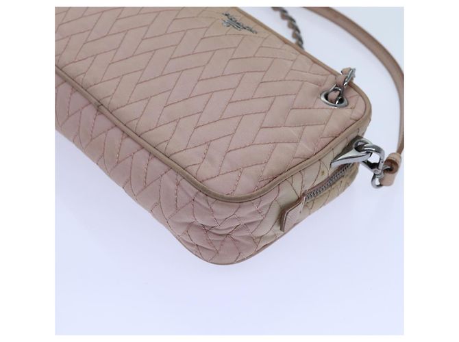 PRADA Borsa A Mano Trapuntata Nylon 2modo Rosa Auth bs13603 - vista 10