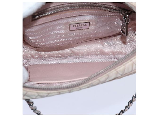 PRADA Borsa A Mano Trapuntata Nylon 2modo Rosa Auth bs13603 - vista 11