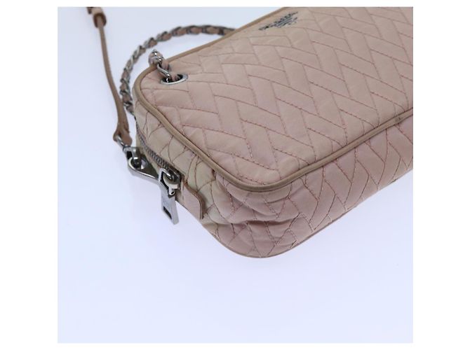 PRADA Borsa A Mano Trapuntata Nylon 2modo Rosa Auth bs13603 - vista 14