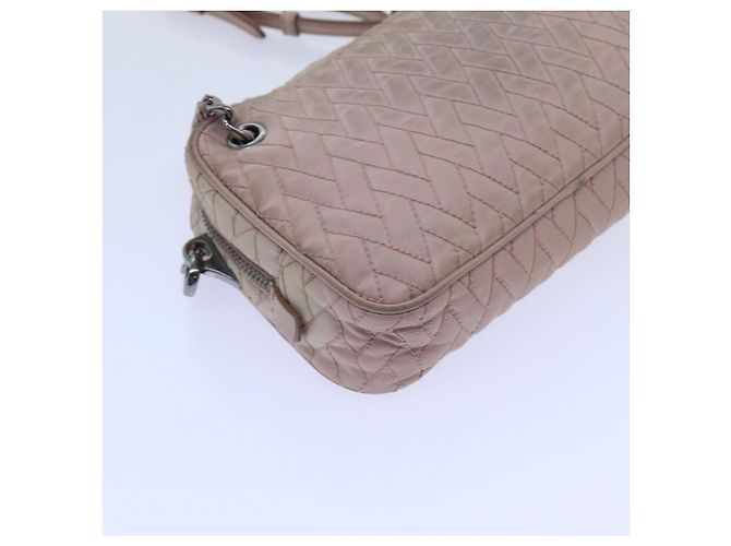 PRADA Borsa A Mano Trapuntata Nylon 2modo Rosa Auth bs13603 - vista 16