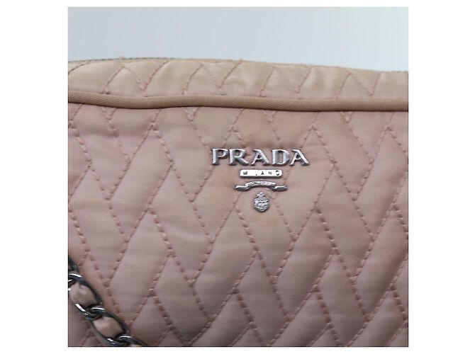 PRADA Borsa A Mano Trapuntata Nylon 2modo Rosa Auth bs13603 - vista 17
