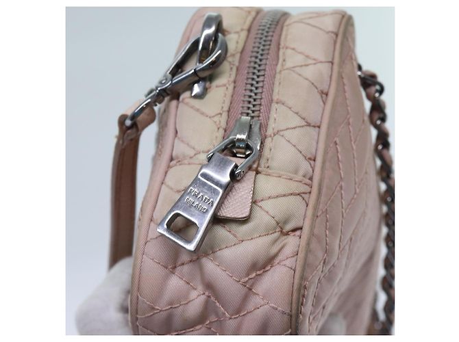 PRADA Borsa A Mano Trapuntata Nylon 2modo Rosa Auth bs13603 - vista 18