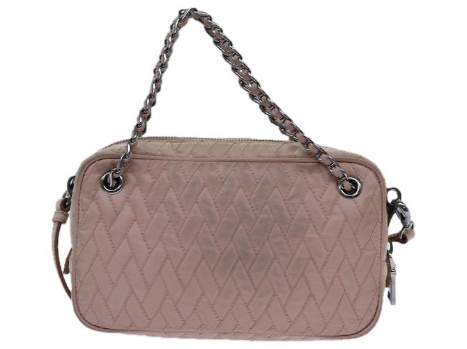 PRADA Borsa A Mano Trapuntata Nylon 2modo Rosa Auth bs13603 - vista 2