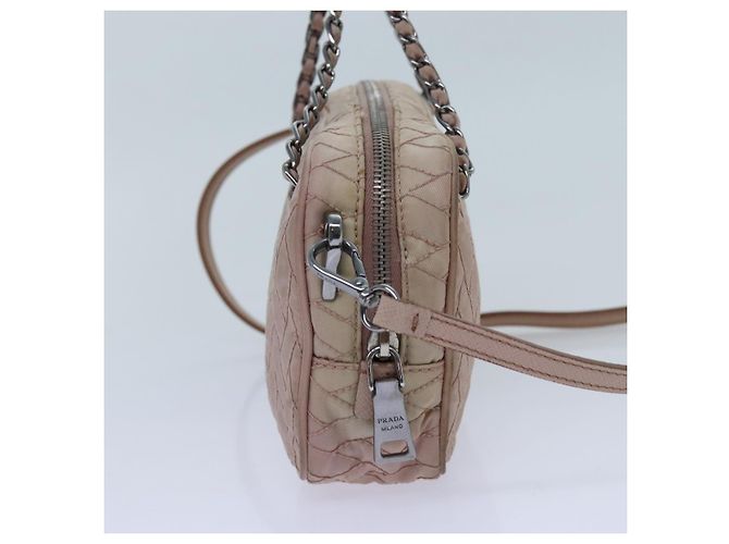 PRADA Borsa A Mano Trapuntata Nylon 2modo Rosa Auth bs13603 - vista 4