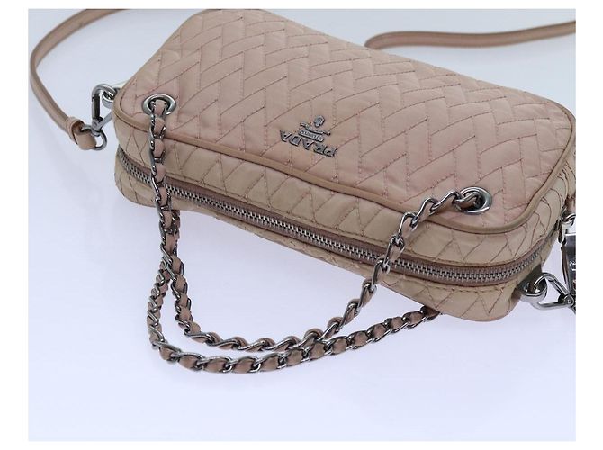 PRADA Borsa A Mano Trapuntata Nylon 2modo Rosa Auth bs13603 - vista 6