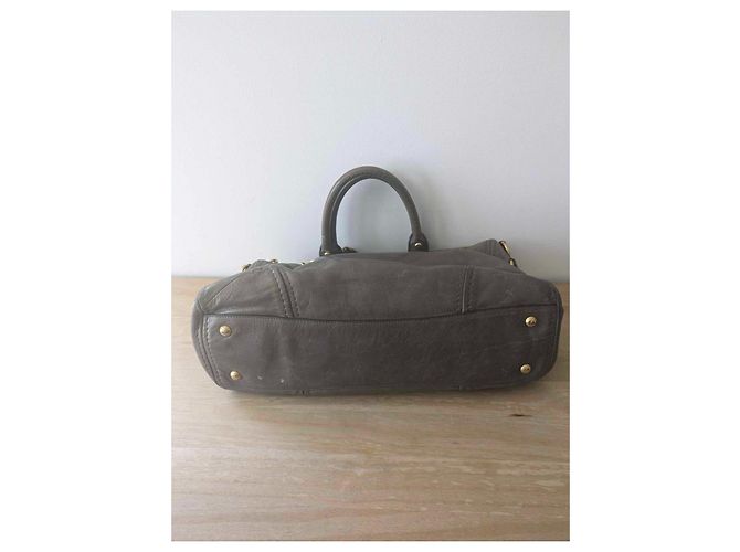 Borsa a mano Prada in pelle kaki Cachi - vista 7