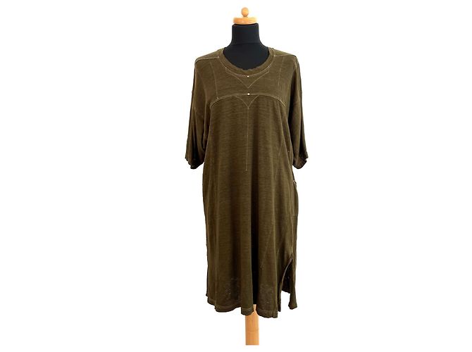 Isabel Marant Uther Leinenjersey Minikleid Tunika Bronze Khaki - Ansicht 3