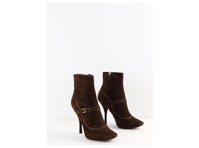 Louis Vuitton Botas de cuero Castaño - vista 3