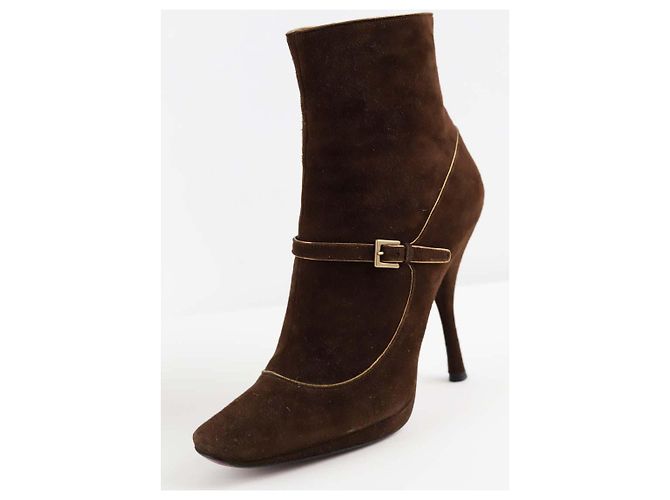 Louis Vuitton Botas de cuero Castaño - vista 5