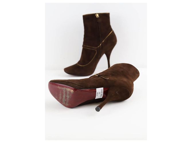 Louis Vuitton Botas de cuero Castaño - vista 6