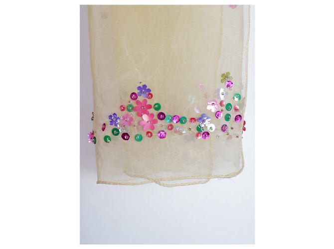 Autre Marque Panuelo Beige con Lentejuelas - vista 2