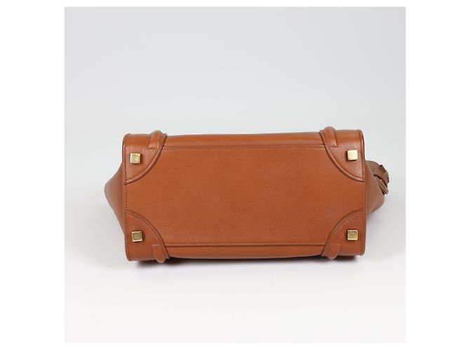 Luggage Céline CELINE Bolsa de micro bagagem em couro de bezerro para bebê em Sienna - vista 10