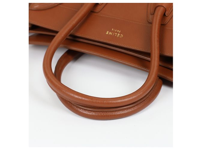 Luggage Céline CELINE Bolsa de micro bagagem em couro de bezerro para bebê em Sienna - vista 16