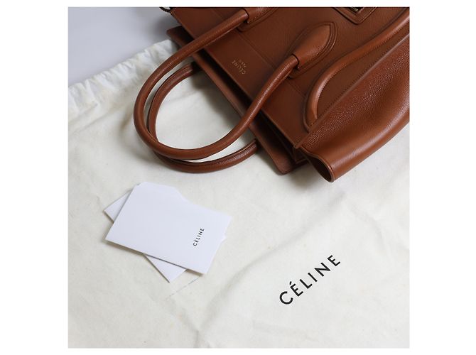 Luggage Céline CELINE Bolsa de micro bagagem em couro de bezerro para bebê em Sienna - vista 17
