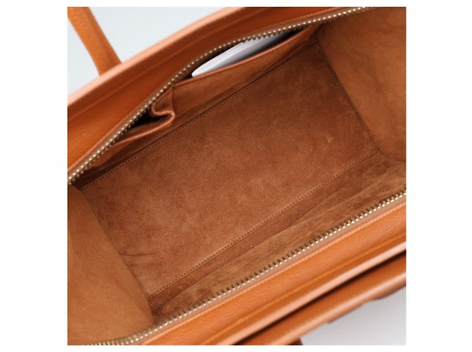Luggage Céline CELINE Bolsa de micro bagagem em couro de bezerro para bebê em Sienna - vista 18