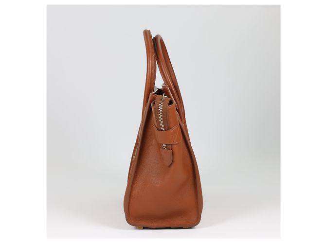 Luggage Céline CELINE Bolsa de micro bagagem em couro de bezerro para bebê em Sienna - vista 3
