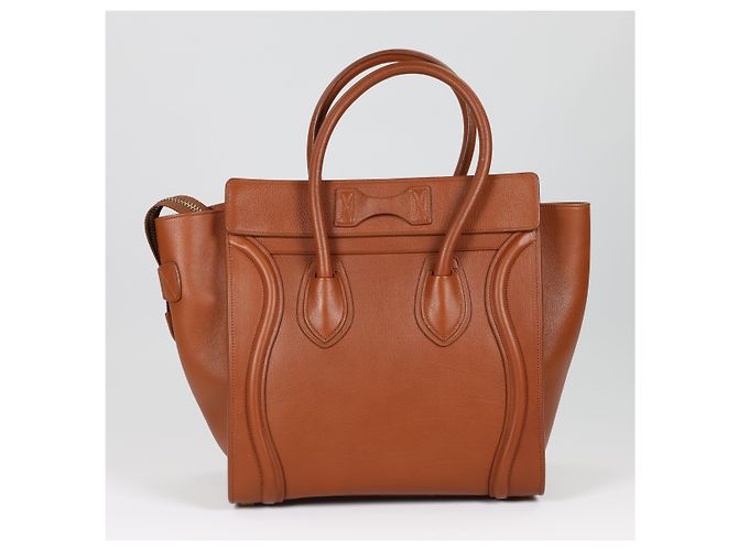 Luggage Céline CELINE Bolsa de micro bagagem em couro de bezerro para bebê em Sienna - vista 4