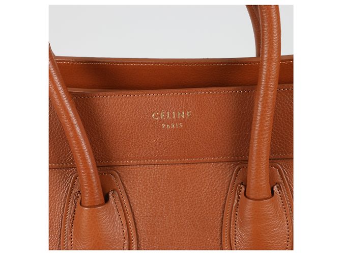 Luggage Céline CELINE Bolsa de micro bagagem em couro de bezerro para bebê em Sienna - vista 8