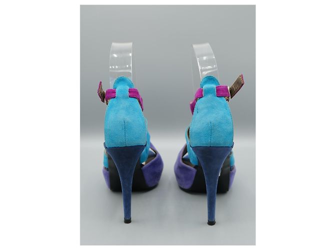 Autre Marque Tacones Abiertos de Ante Porpora - vista 3