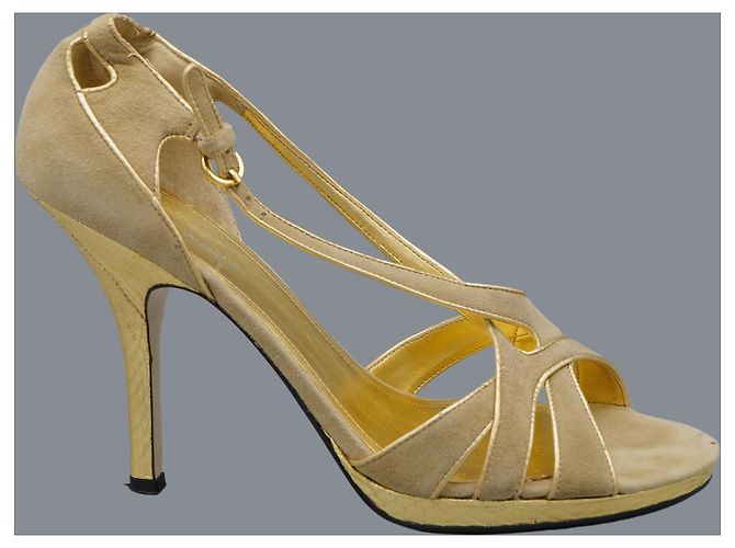 Nine West Tacones de Ante Beige - vista 2