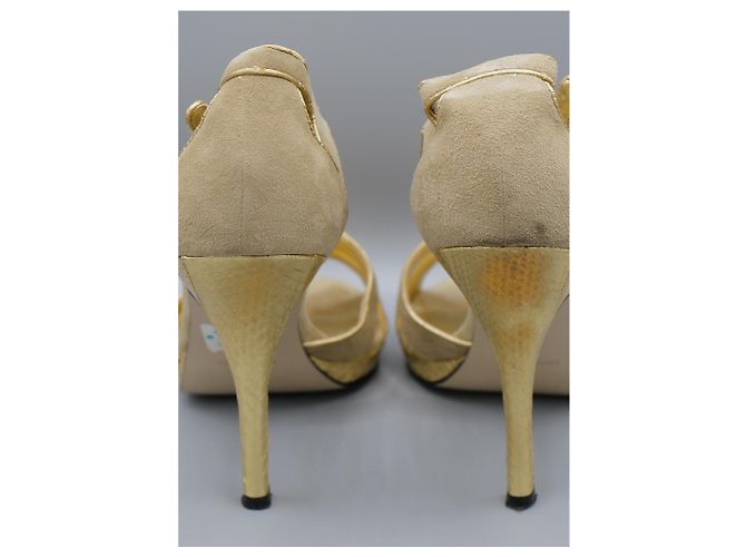 Nine West Tacones de Ante Beige - vista 3