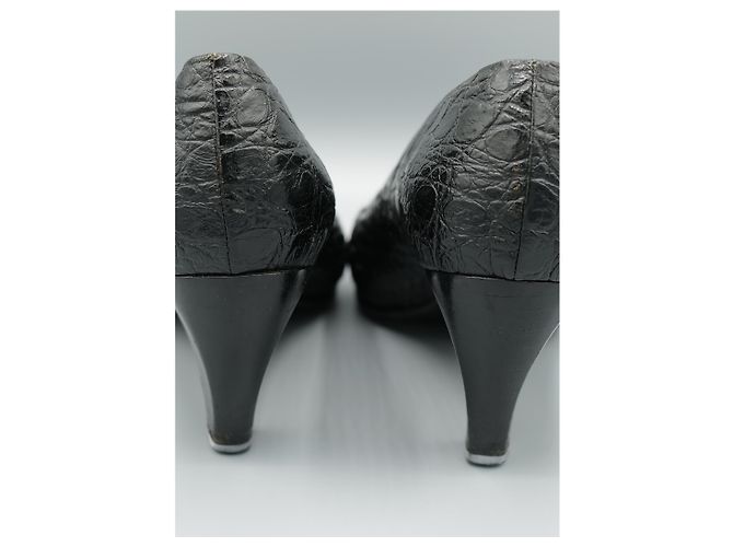 Stéphane Kelian Zapatos de Cuero Negro Nero - vista 2