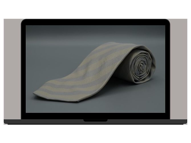 Autre Marque Corbata Beige a Rayas - Ansicht 3