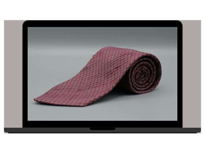 Autre Marque Corbata Granate a Cuadros Red - view 3