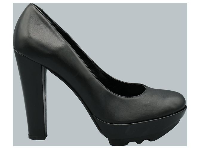Autre Marque Tacones Negros de Piel Nero - vista 2