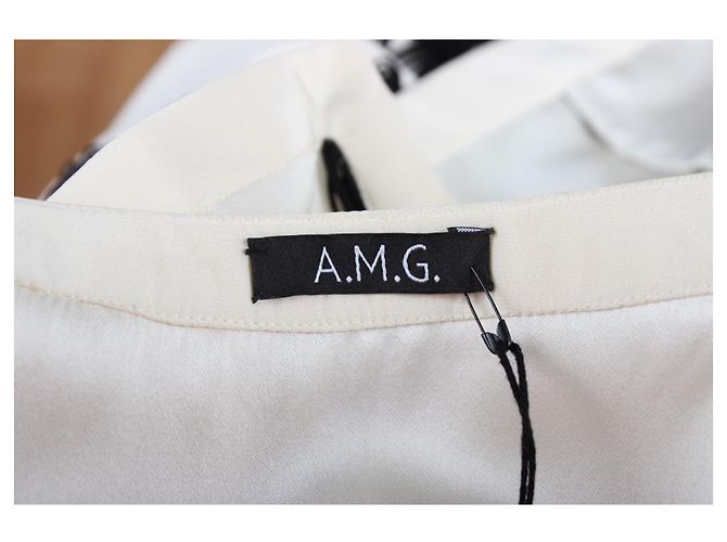 Autre Marque A.M.G. Seidenbluse Weiß - Ansicht 7